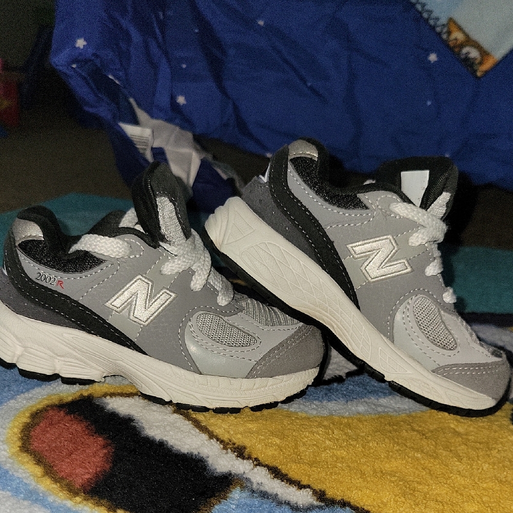 New Balance Kids' Gray and Black Sneakers